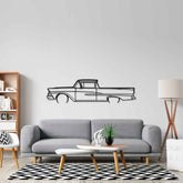 Ranchero 1958 Detailed Silhouette Metal Wall Art